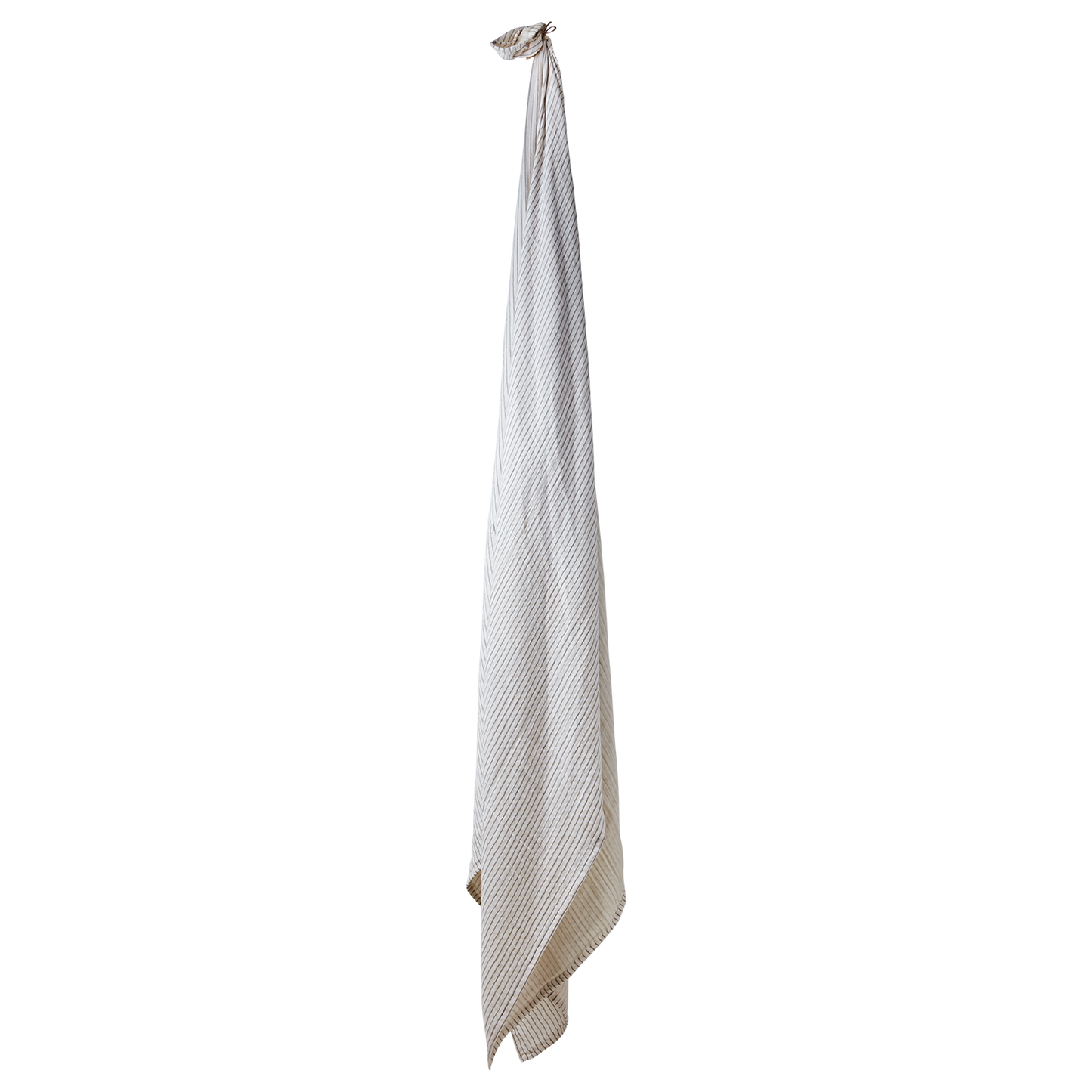 Stor elfenben/vit och randig duk till matbordet med fina ränder. Längd 220cm och bredd 130cm.