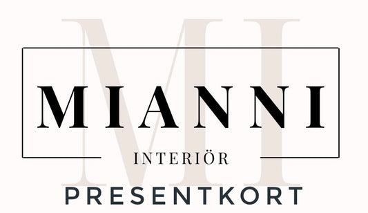 Presentkort Mianni Interiörs webshop