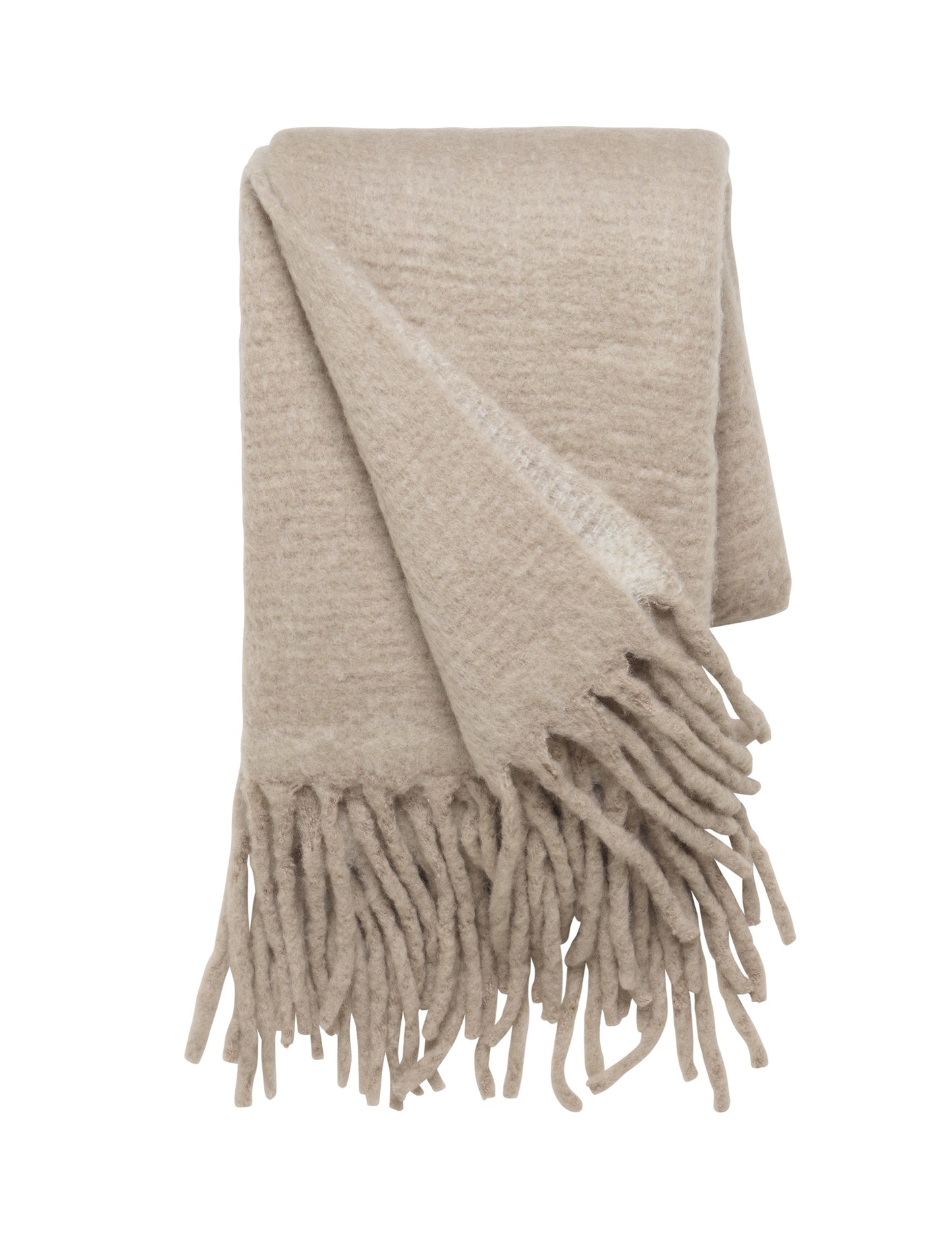Pläden Mathea från Cozy Living i beige har en tjock och mjuk känsla. Perfekt för kyliga kvällar och är detaljen som sätter den perfekta touchen i soffan eller på sängen. Den mysiga pläden är i en beigerosa / greige ullblandning med alpacka.