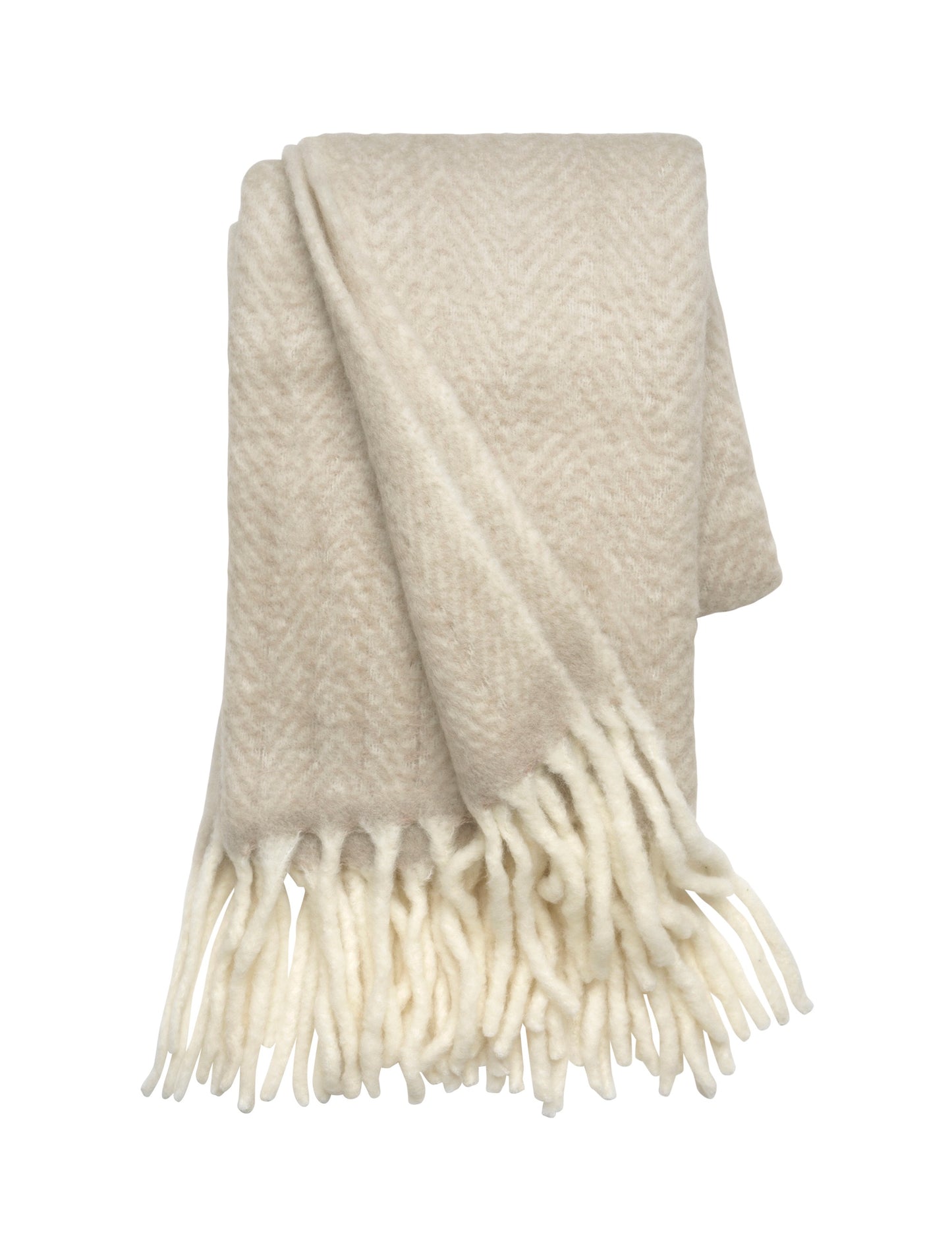 Pläden Mathea från Cozy Living i beige har en tjock och mjuk känsla. Perfekt för kyliga kvällar och är detaljen som sätter den perfekta touchen i soffan eller på sängen. Den mysiga pläden är i en ljus melerad ullblandning med alpacka. 